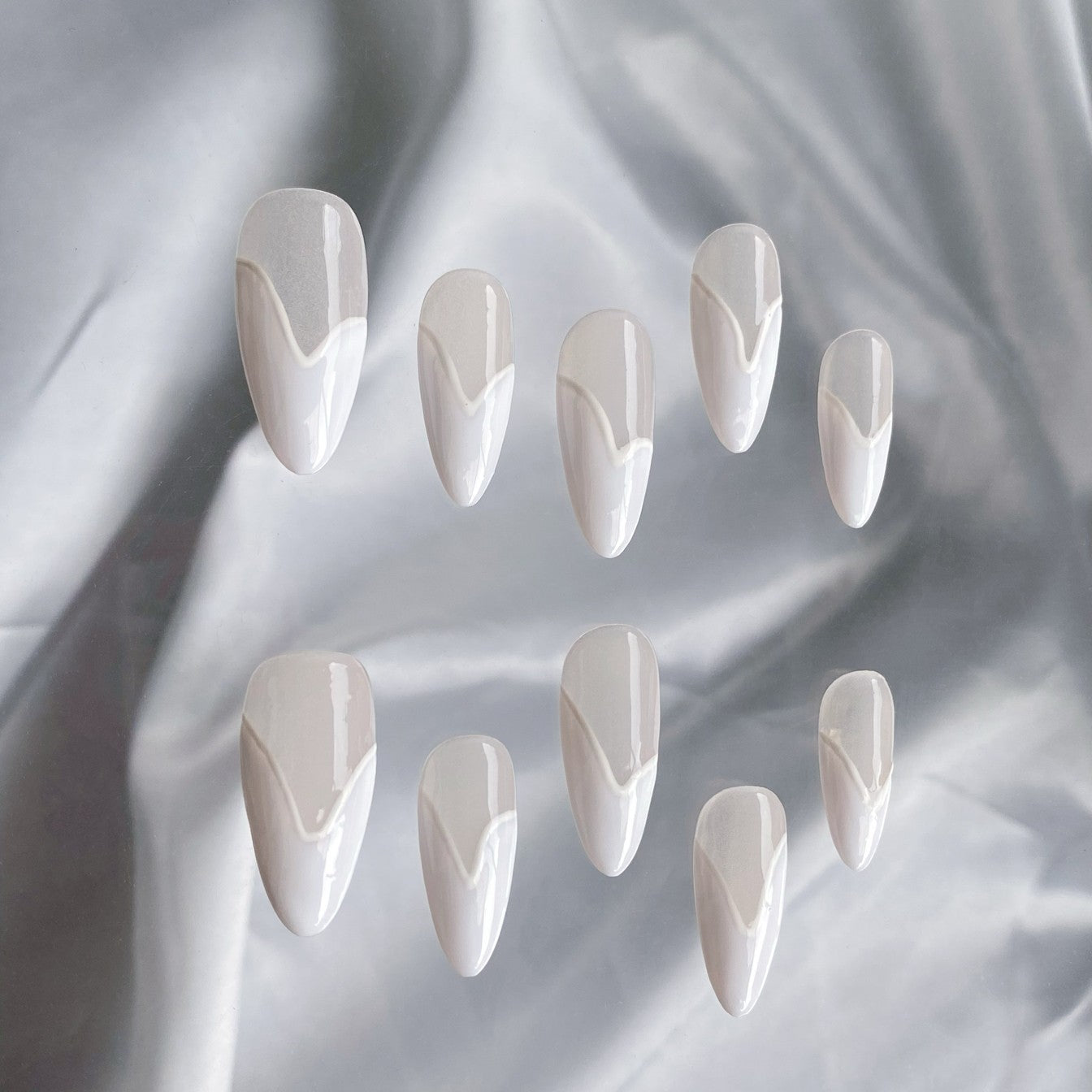 Nail Tips Advanced Finished Product with Variants - XS to L, 10 Pieces