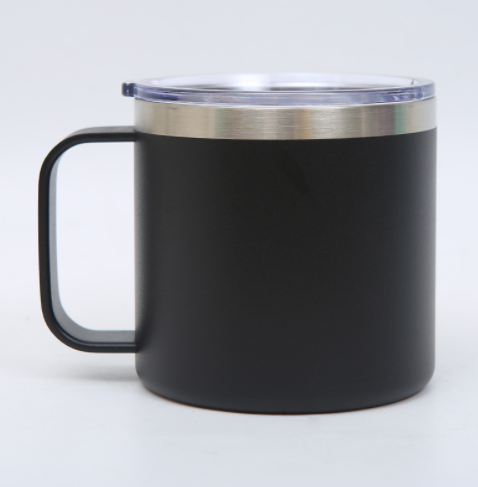 304 Stainless Steel Mug with Double Cover - 14oz Travel Drinkware