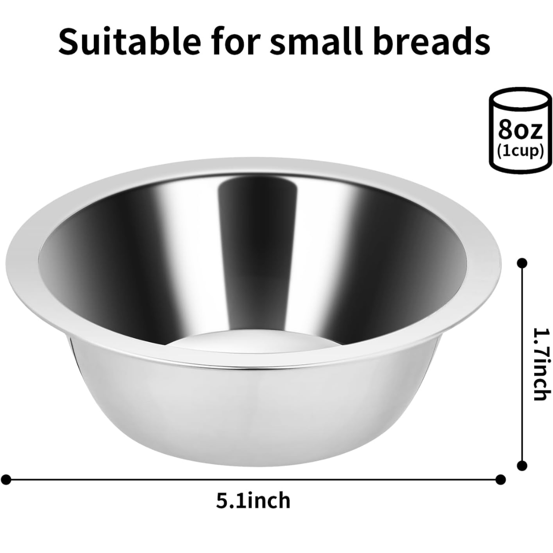 Stainless Steel Hanging Kennel Water Bowl for Small Dogs & Pets