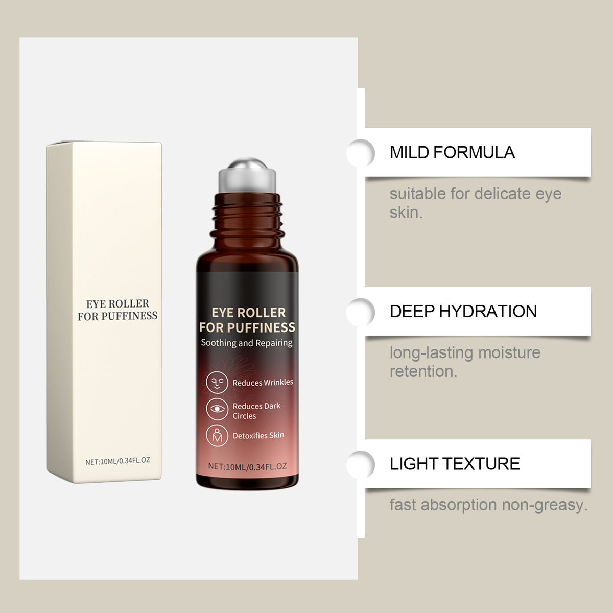 Eye Roll-On Serum 10ml - Nourishing & Moisturizing