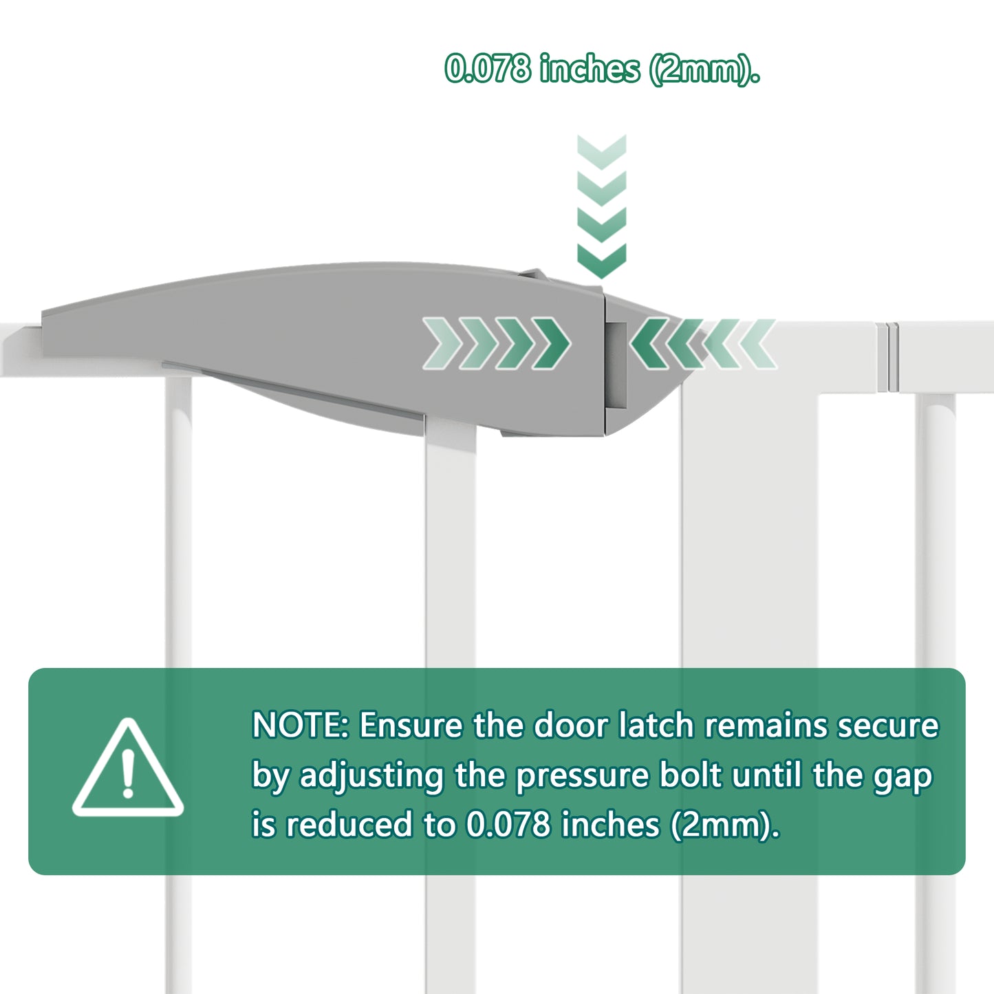 2-Pack Pressure-Mounted Baby Gate for Stairs & Doorways - White