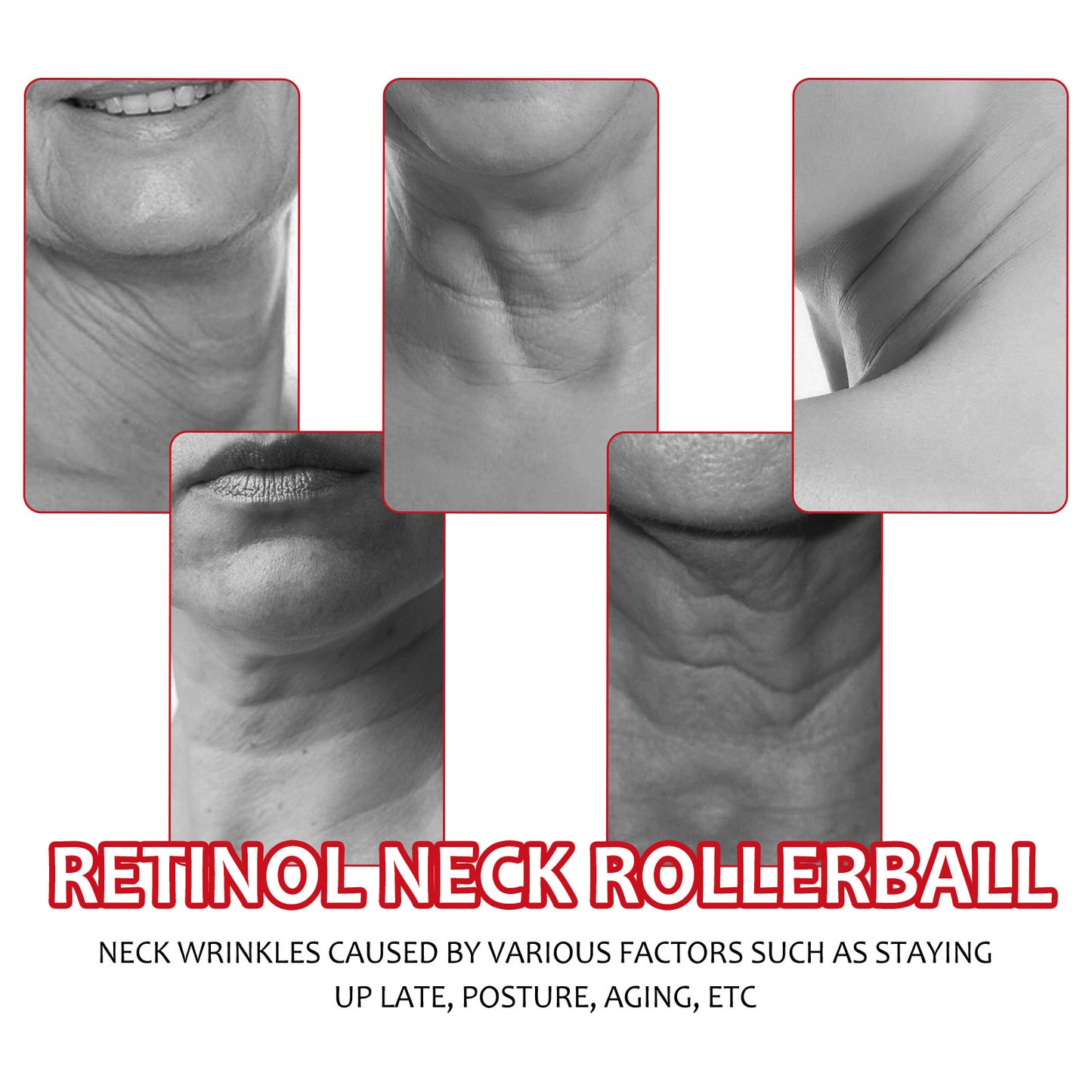 Retinol Neck Firming Rollerball - Anti-Wrinkle Smoothing Serum