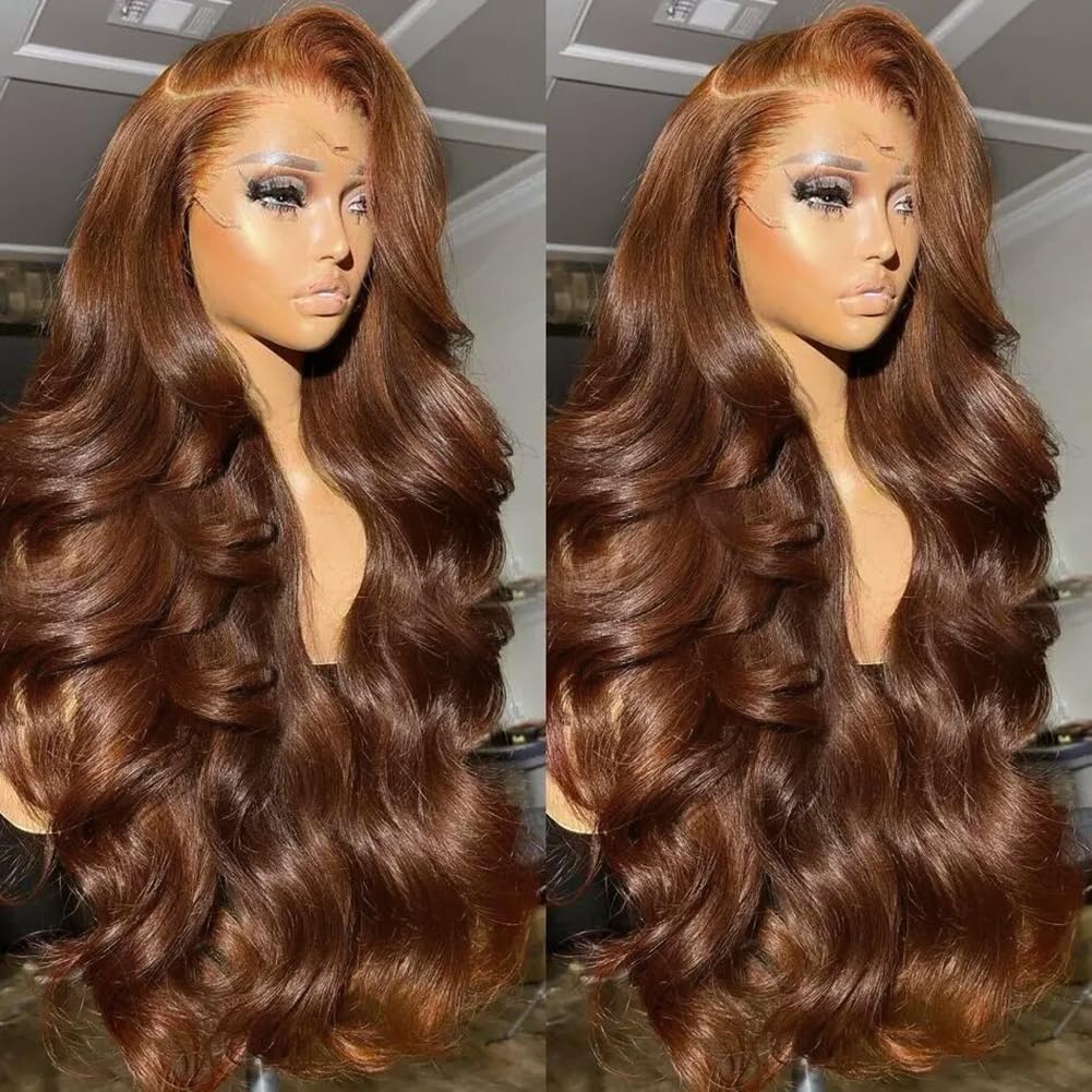 Chocolate Brown 13x4 Lace Front Wig - Human Hair Body Wave