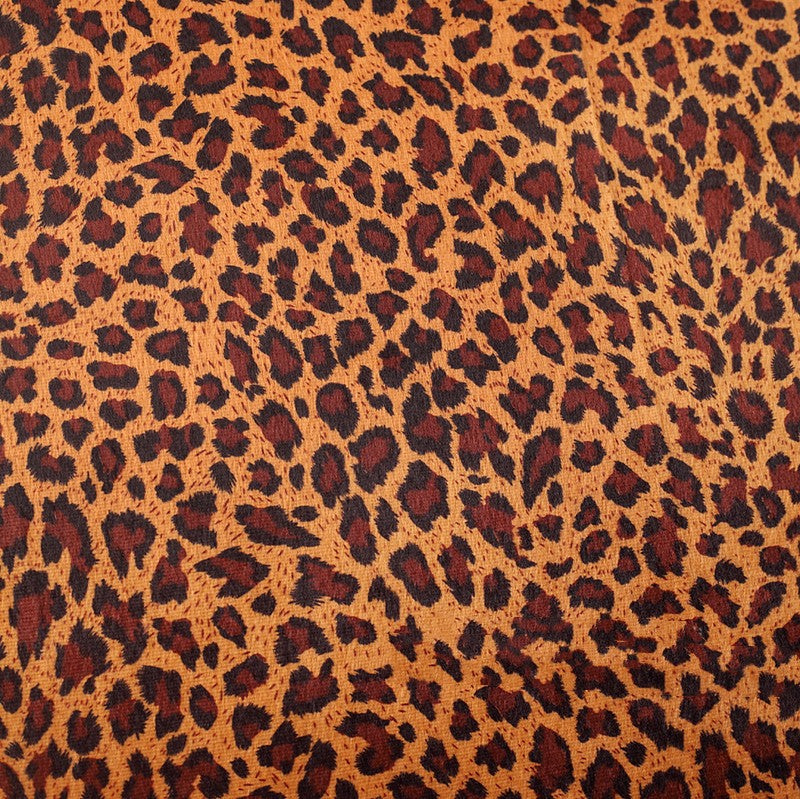 Short Plush Animal Print Fabric - Decorative Polyester Cloth for Sewing & Crafts