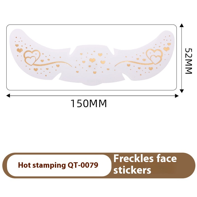 Freckle Tattoo Stickers Gold and Silver - Facial Skin Decor, 150x52mm, 1 or 6 Pcs