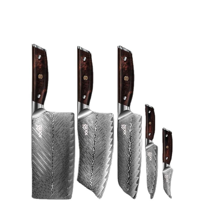 Damascus Kitchen Knife for Meat and Fruit Cutting - Versatile Chef's Knife