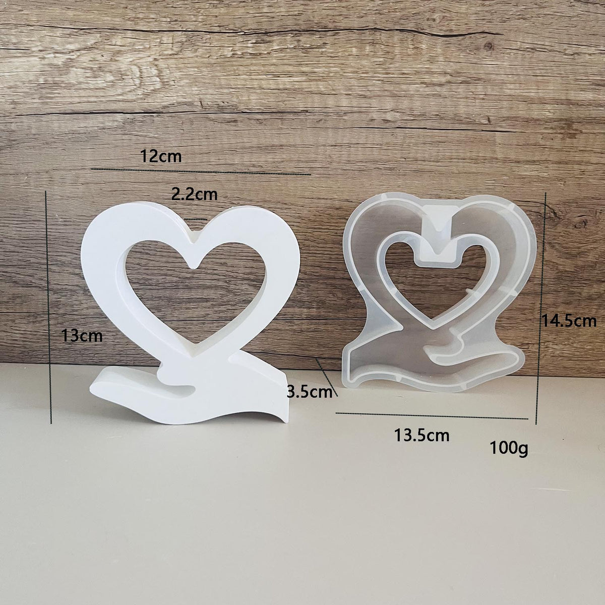 Holding Love Tube Hydroponic Vase Silicone Mold for Resin Epoxy Craft