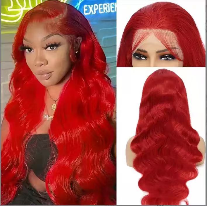 Long Curly Wig with Lace Front Cap for Women - Heat-Resistant Synthetic Hair
