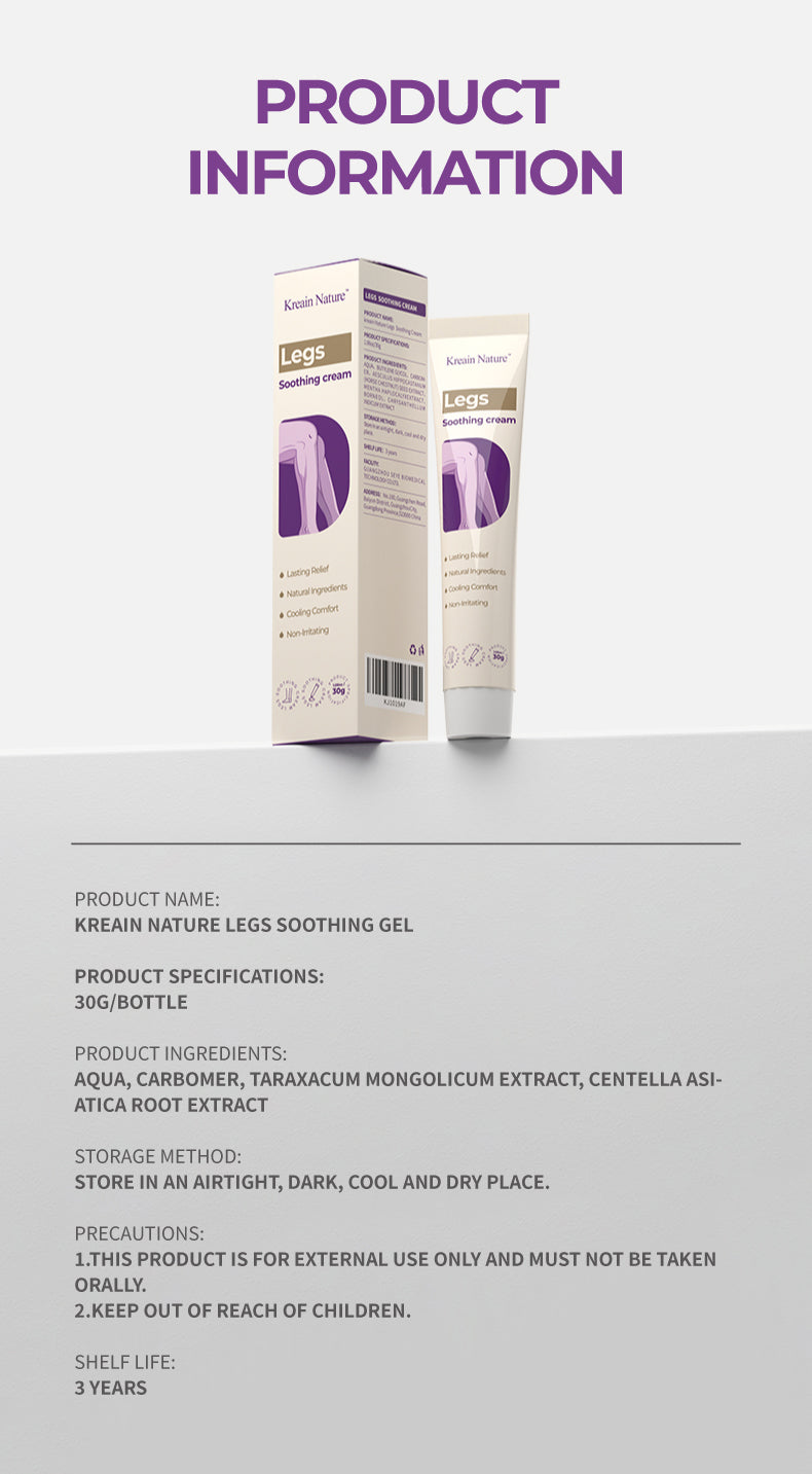 Varicose Vein Relief Cream with Centella Asiatica Root Extract