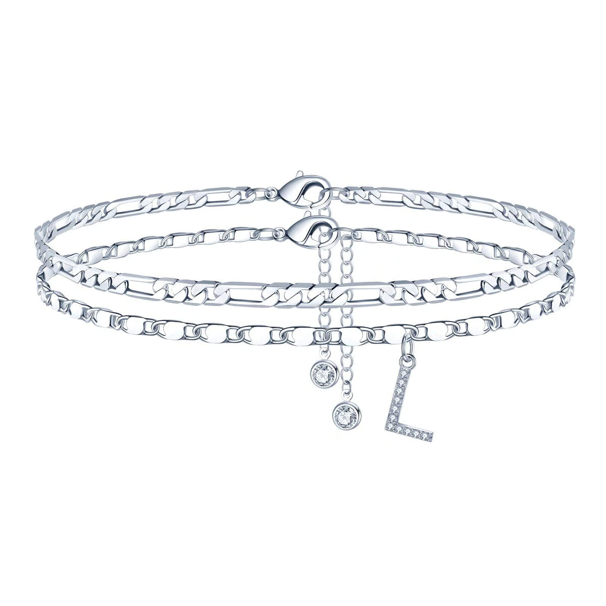 Simple Fashion Bead Double-circle Anklet