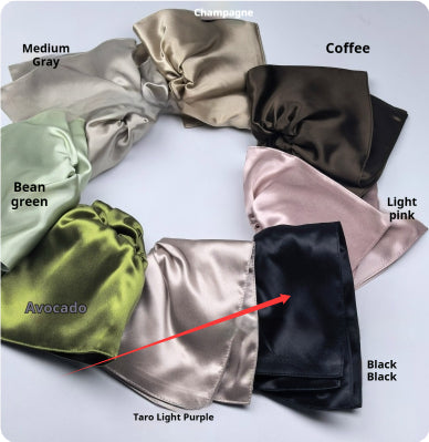 Silk Square Scarf Hair Tie - 22mm Glossy, Multiple Colors
