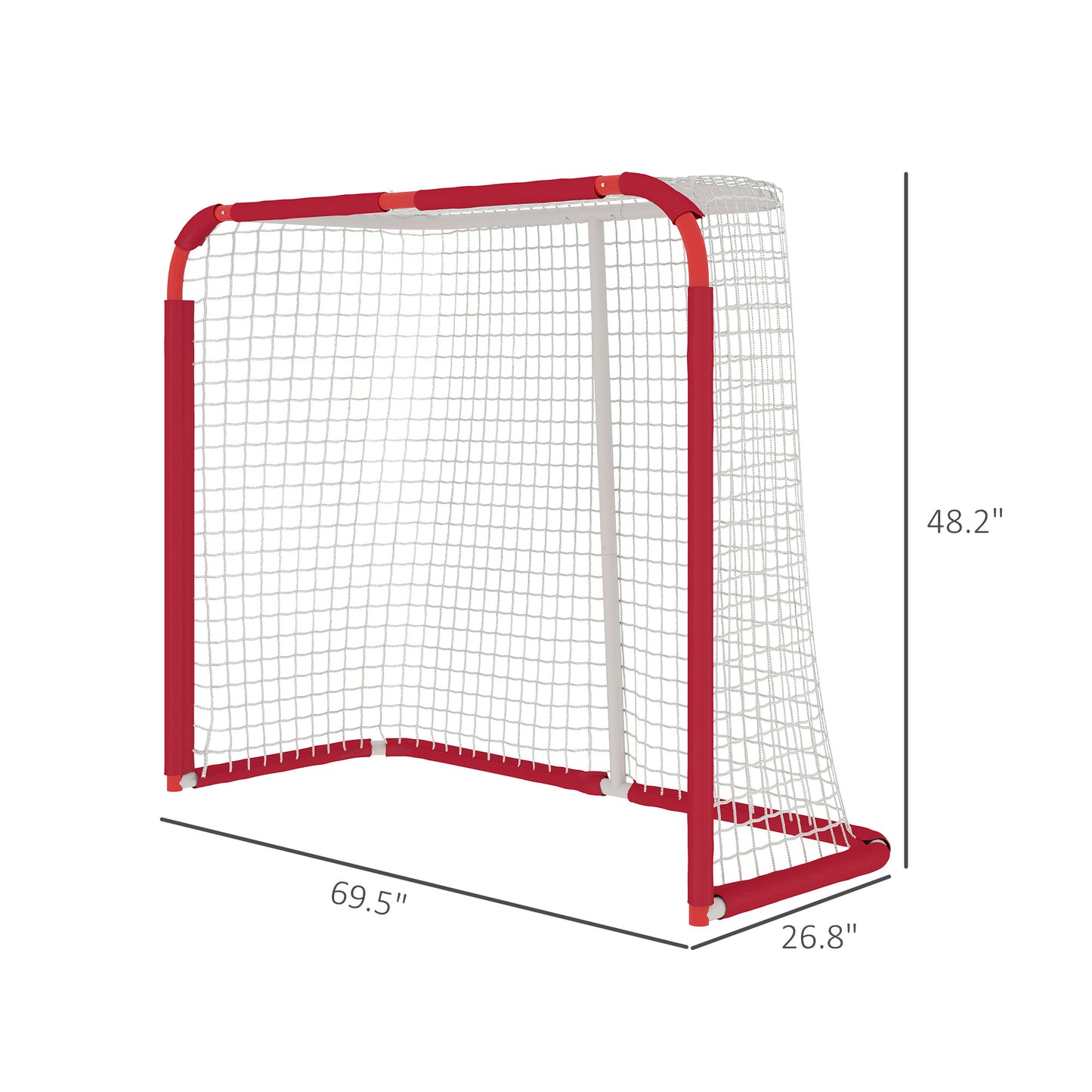 All Weather Soccer Goal with Steel Frame - Red Practice Net