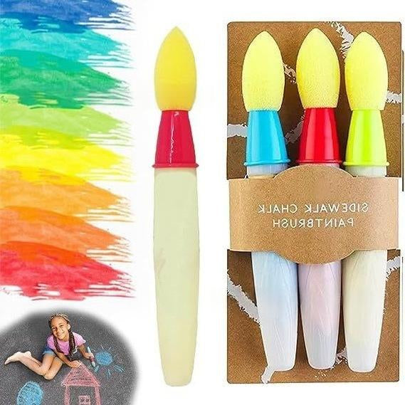 Multi-Color Sidewalk Chalk Paint Set for Kids and Artists - 6-Piece
