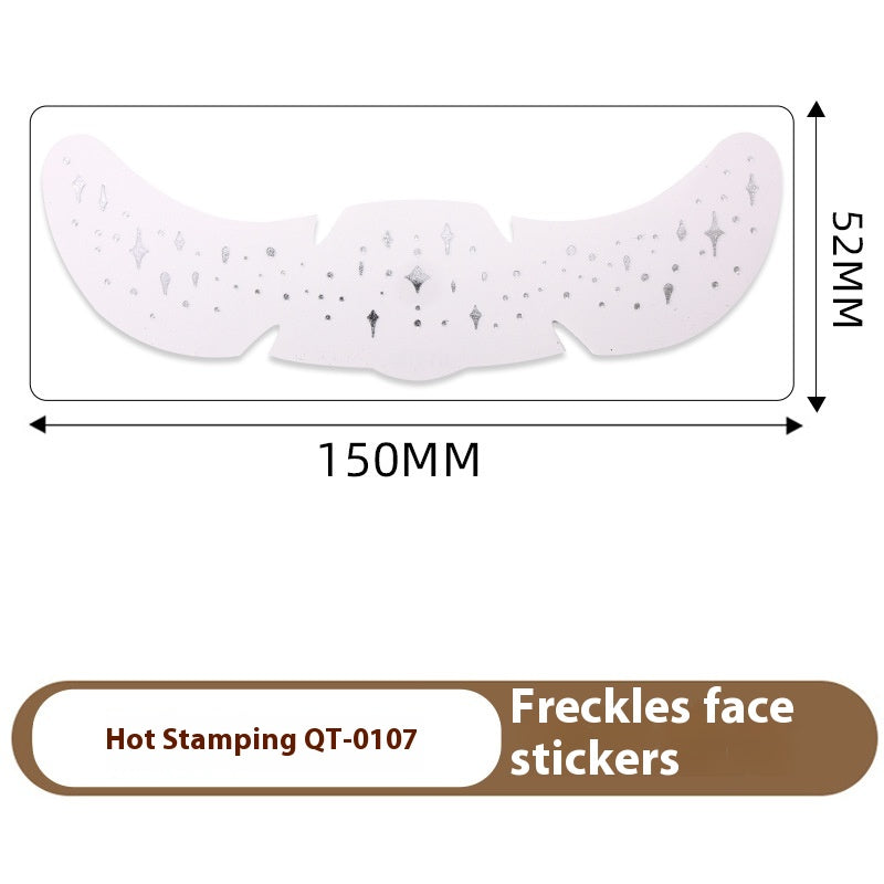 Freckle Tattoo Stickers Gold and Silver - Facial Skin Decor, 150x52mm, 1 or 6 Pcs