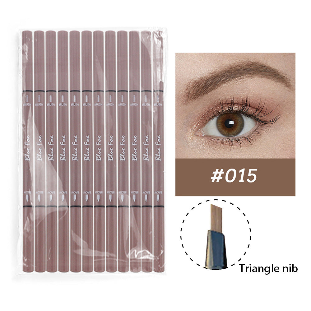 Double-Headed Eyeliner and Eyebrow Pencil Set - Rotatable, Multi-Color