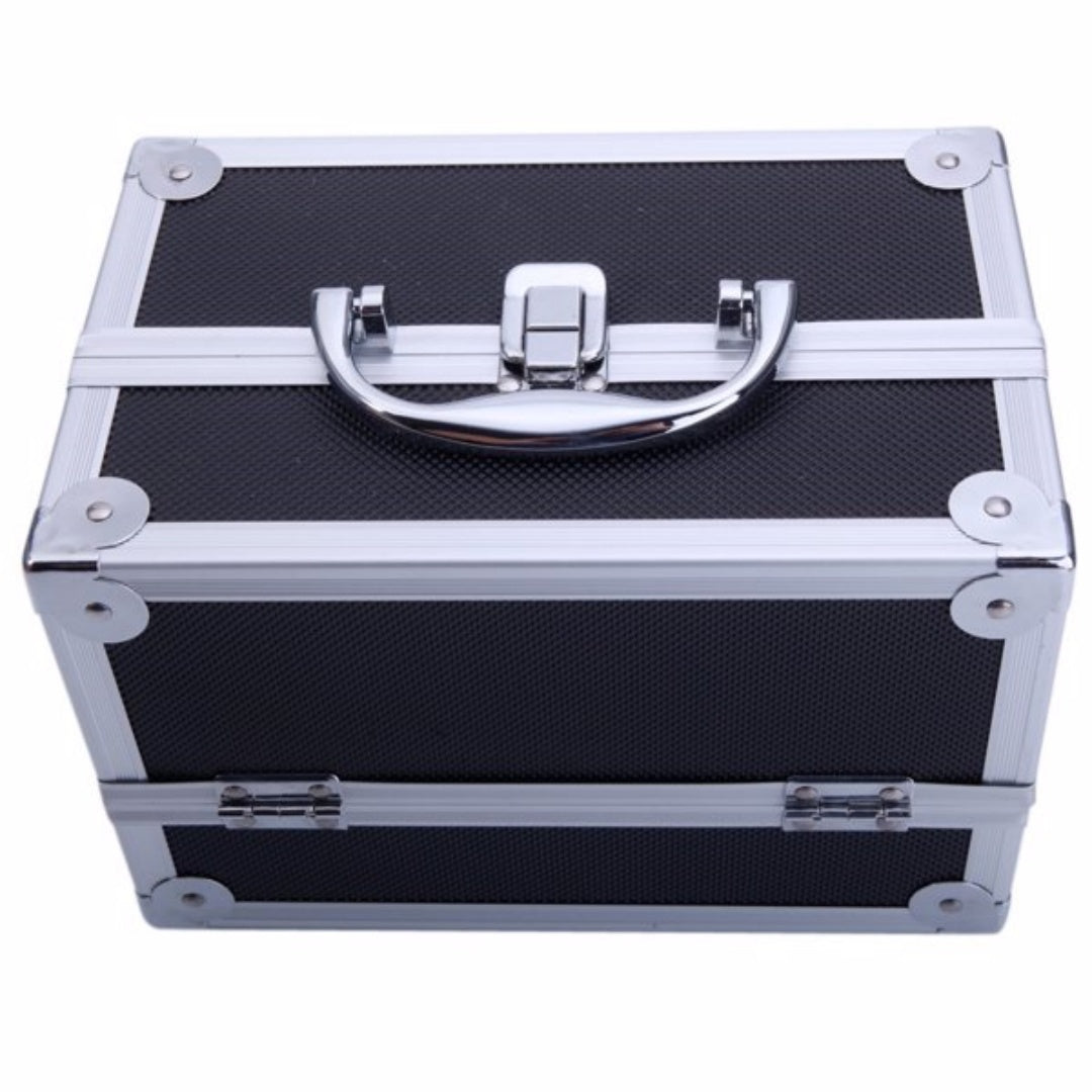 Portable Makeup Storage Bag with Mirror & Jewelry Compartment