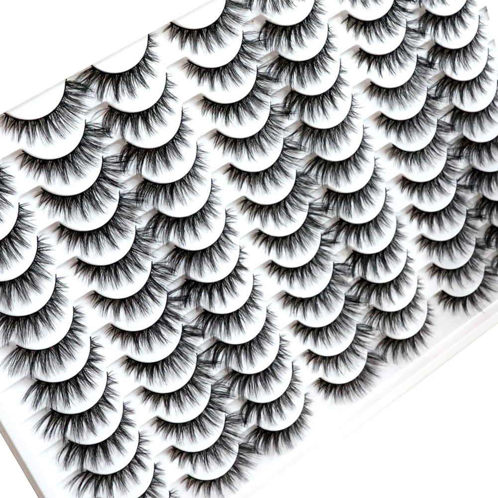 3D False Eyelashes - Multi-Layered Realistic Soft Lashes - Black