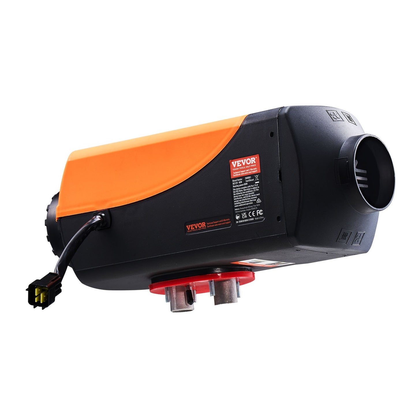 8KW DC Parking Air Heater with 10L Fuel Tank - Black