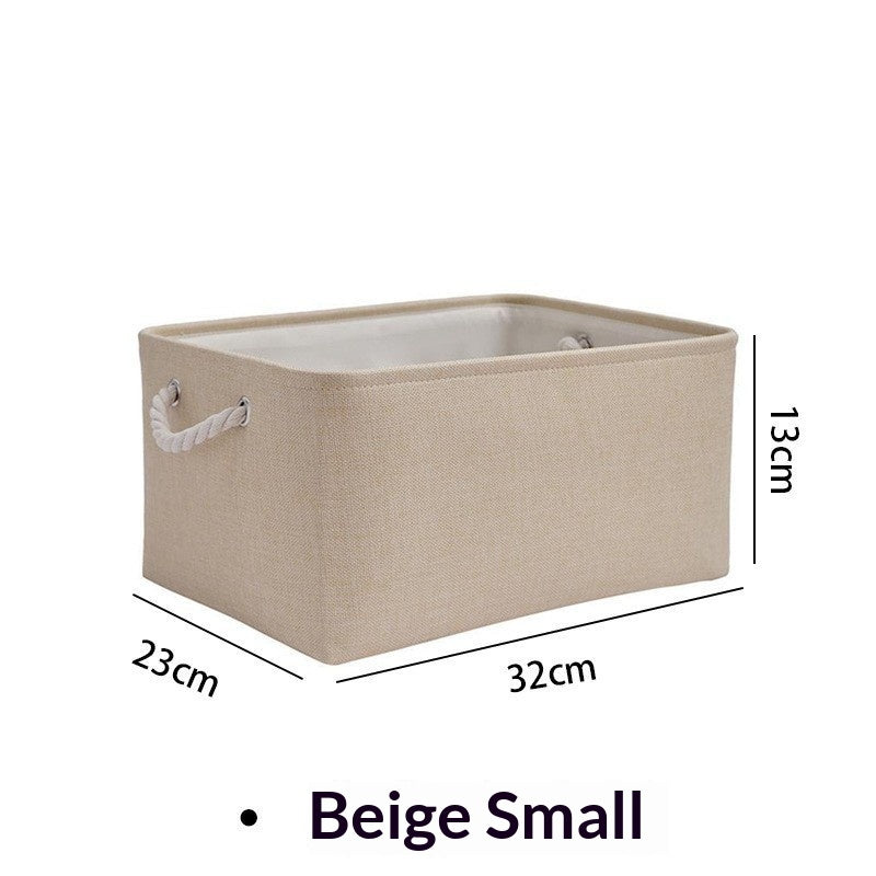 Foldable Storage Basket with Lid - Multi-Size Home Organization Box