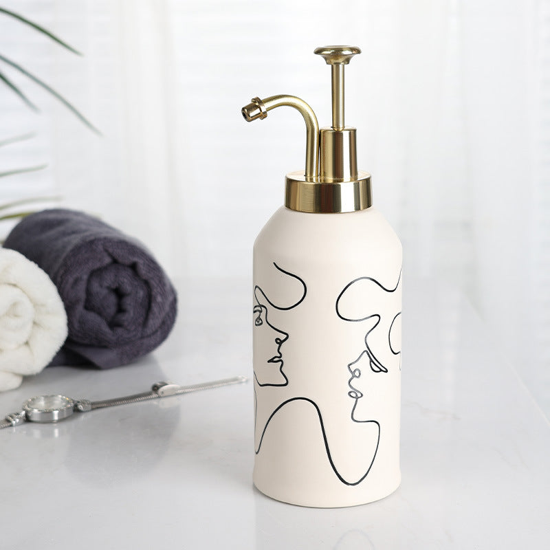 Ceramic Mouthwash Cup and Toothbrush Holder Set - White Bathroom Accessory