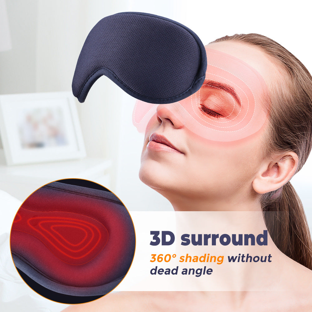 Eye Care Sleep Mask with Heating and Massage - Dark Blue