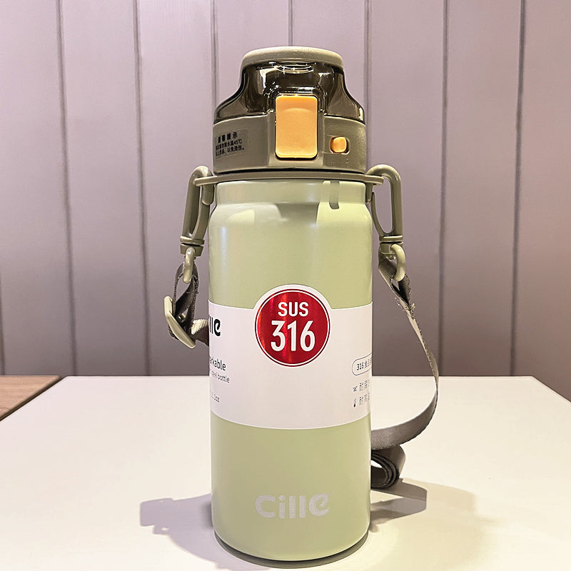 Stainless Steel Portable Outdoor Cup with Straw - Men & Women Travel Drinkware