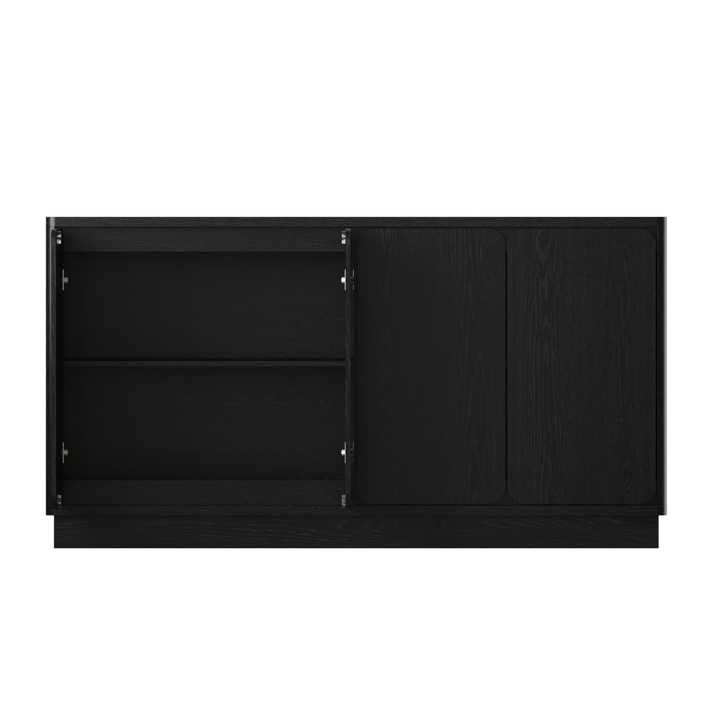 59.1-Inch Black 4-Door Sideboard Buffet Cabinet with Adjustable Shelves