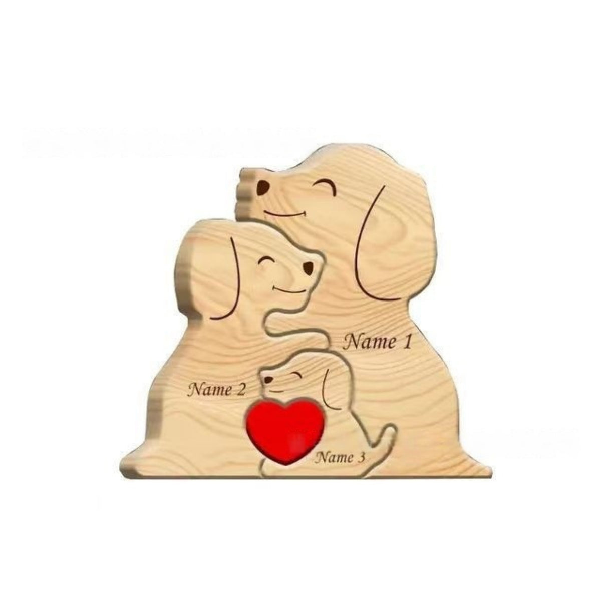 Wooden Dog-Shaped Ornaments - Modern Home Decor