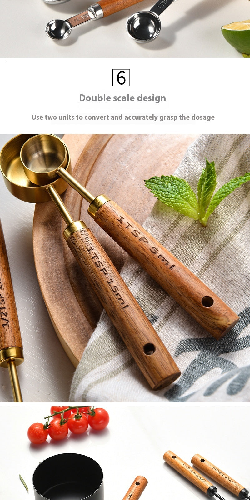 Stainless Steel Measuring Cups & Spoons Set - Kitchen Baking Tools