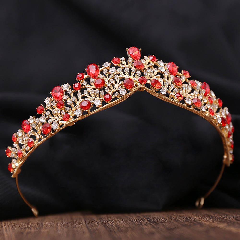 Rhinestone Baroque Headband Crown - Handmade Alloy