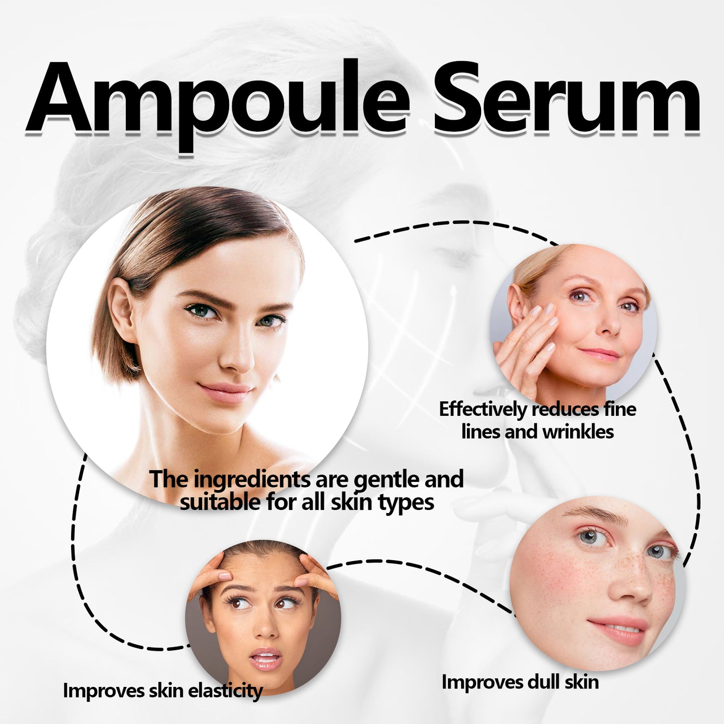 Anti-Aging Ampoule Serum with Vitamin C & Hyaluronic Acid, 30ml