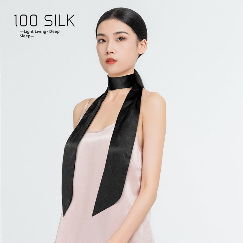 Elegant Silk Long Hairband Scarf for Women - Versatile Head Wrap