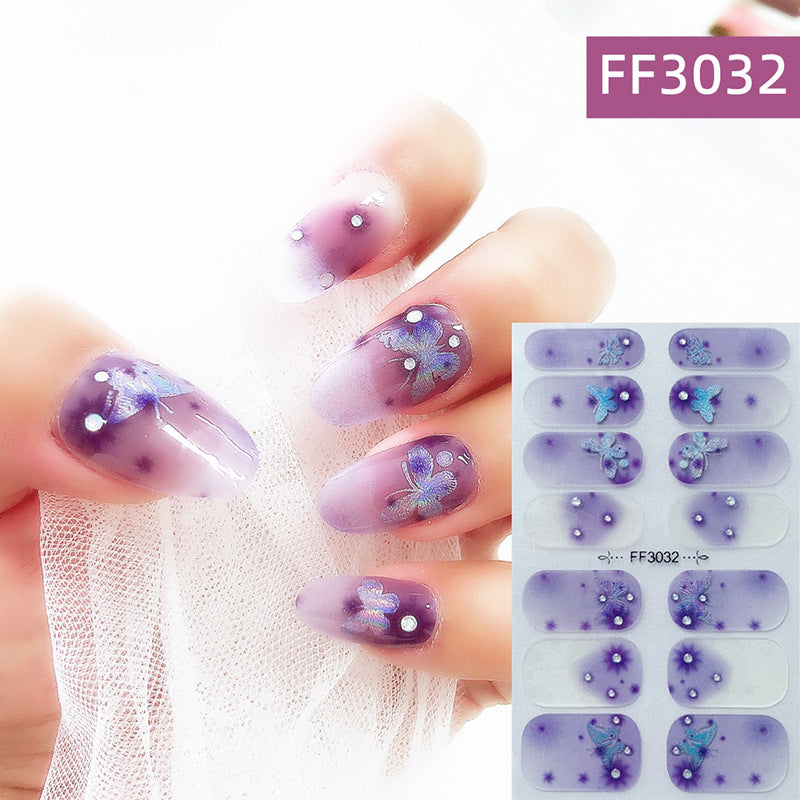 3D Nail Art Crystal Nail Polish Film Full Paste Non-Toxic Durable Stickers