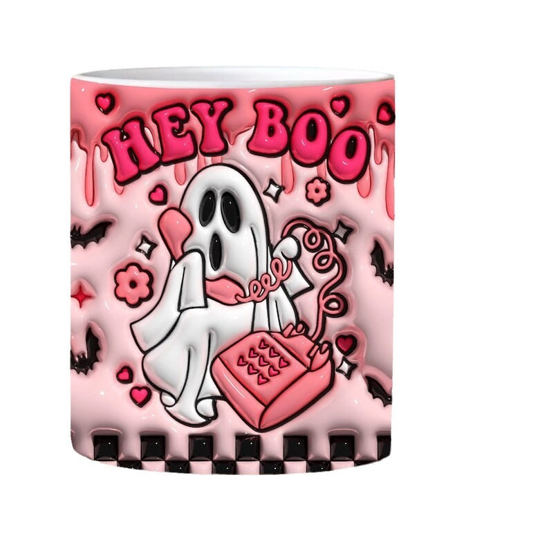 Halloween Pumpkin Ceramic Coffee Mug - 350ml Colorful Home Drinkware