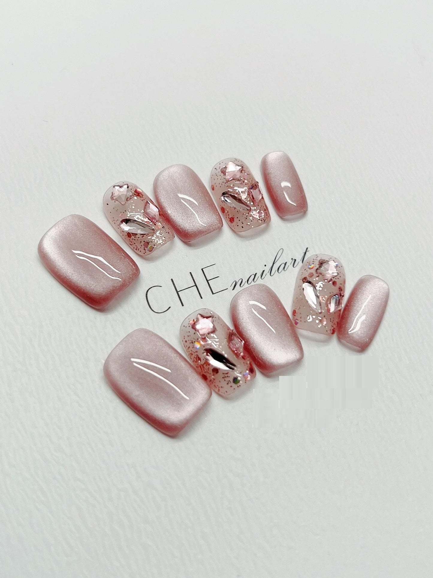 Handmade Custom Nail Art Kit for Cat Eye Nails - Solid Color & Variants