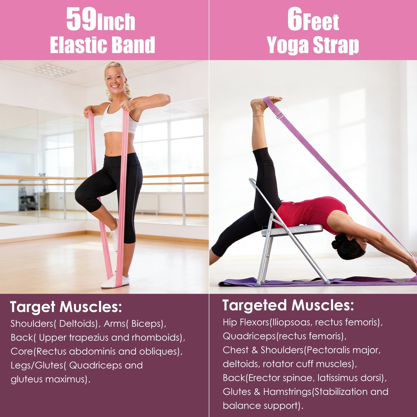 14-Piece Pilates Ring Kit with Resistance Bands & Yoga Ball