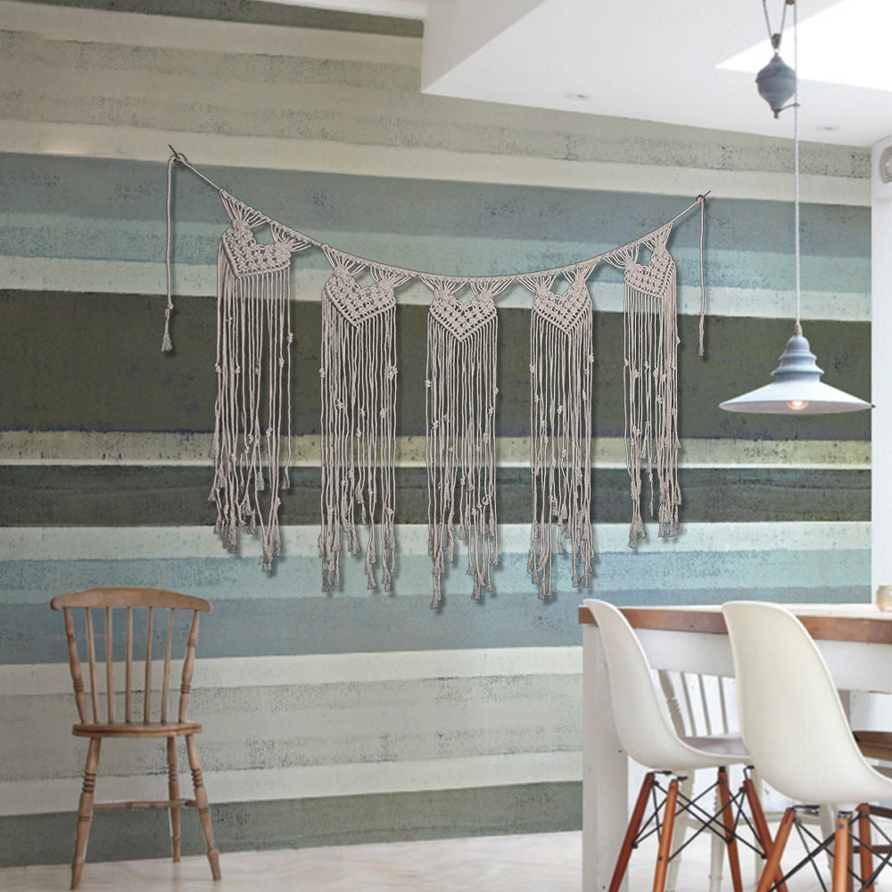 Bohemian Gradient Wall Tapestry - Handmade Cotton Wall Art for Home Decor