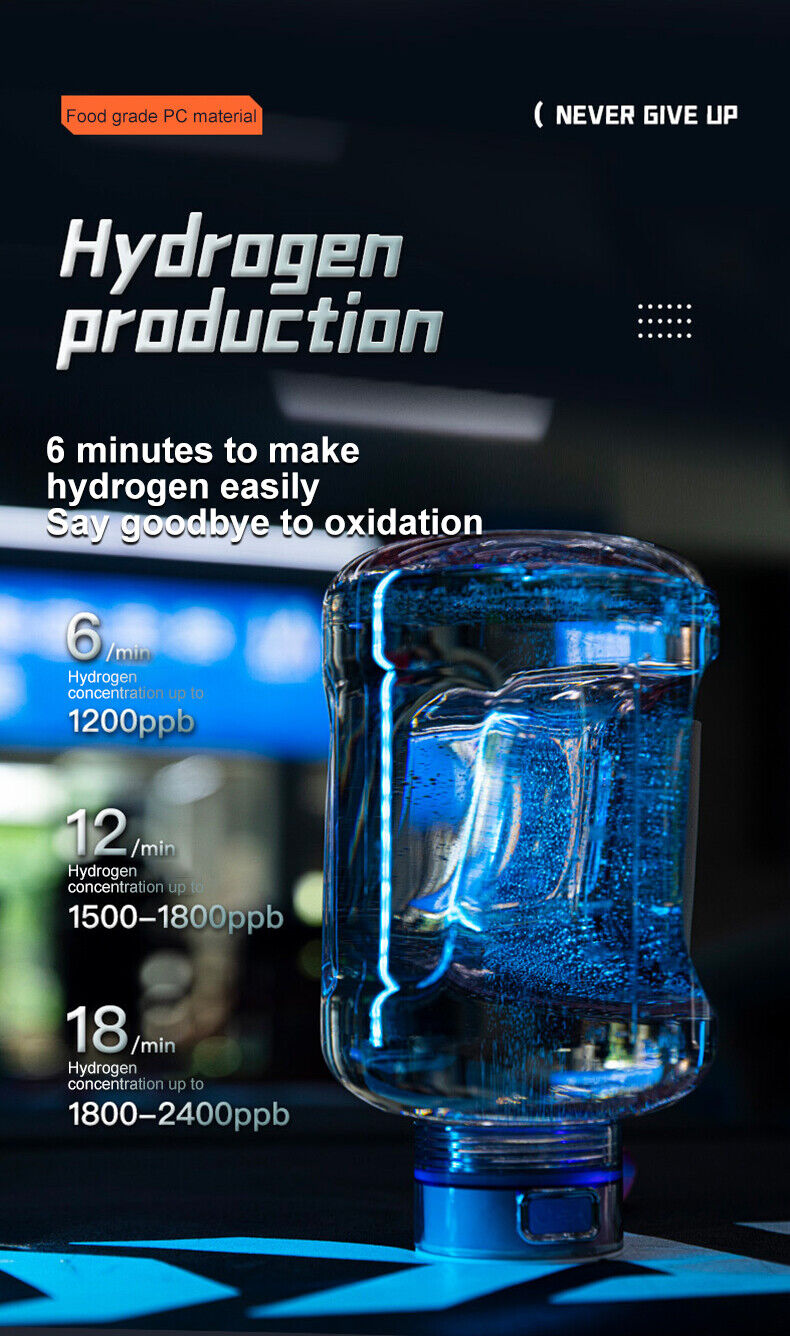 Portable Hydrogen Water Generator - 1.5L Capacity, 1200-2400ppb