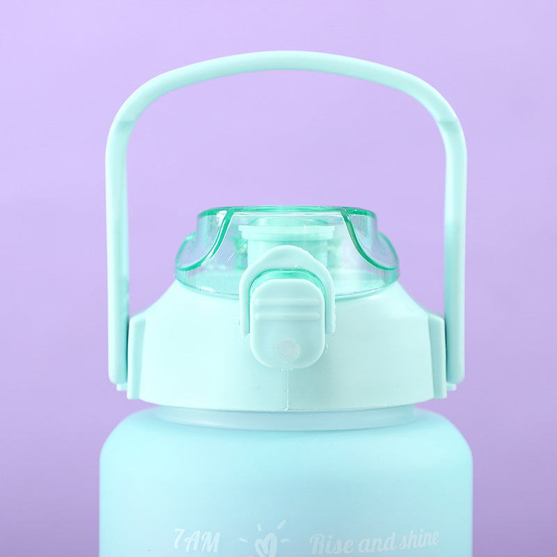 Three-Color Gradient Outdoor Frosted Sports Kettle Set - Over 1L Capacity
