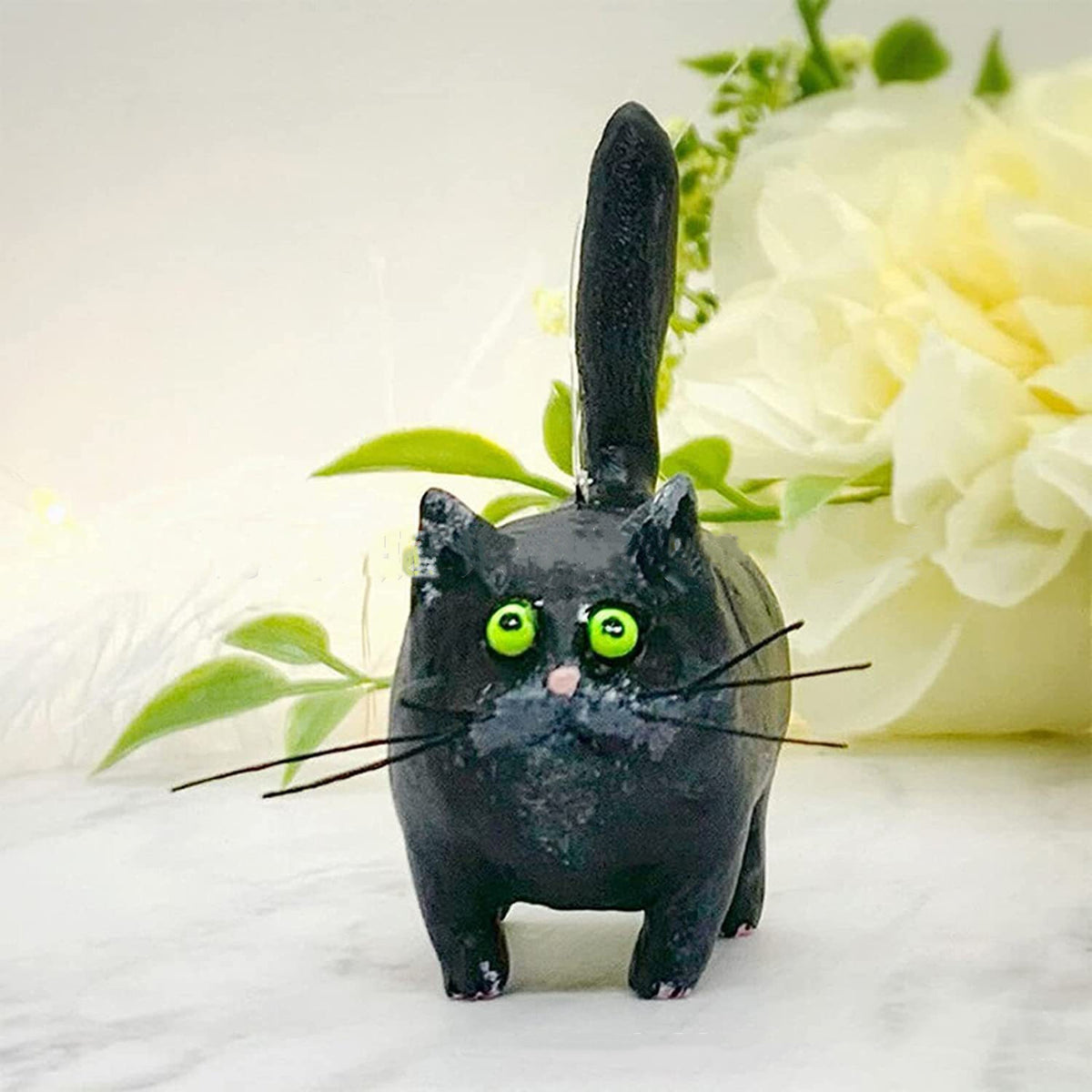 Cute Cat Resin Crafts Pendant Ornament for Home & Garden Decor