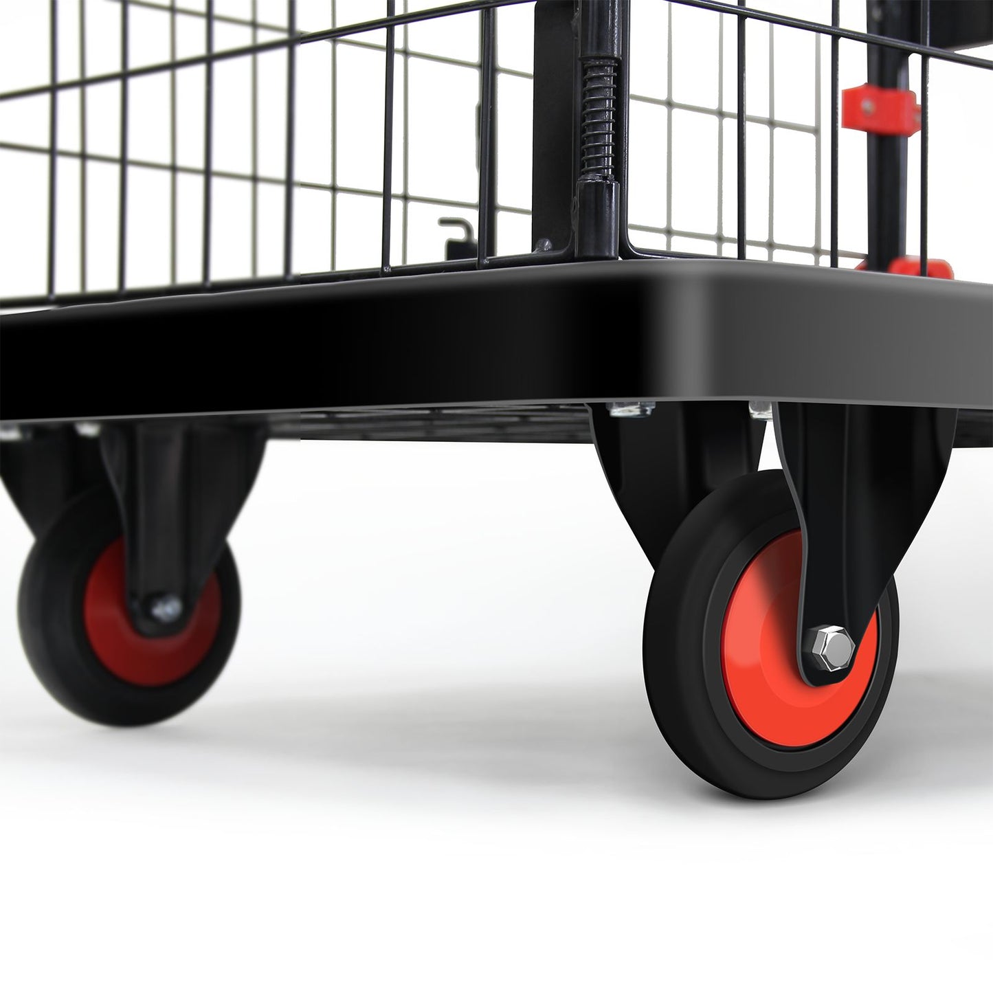 Foldable Platform Hand Truck Cart - 660 Lbs Capacity, Black & Red
