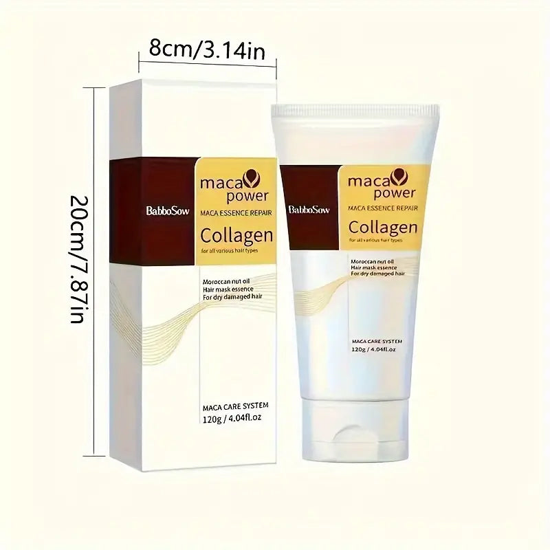 Collagen Hair Mask for Deep Repair - 360mL Heat-Free Frizz Control