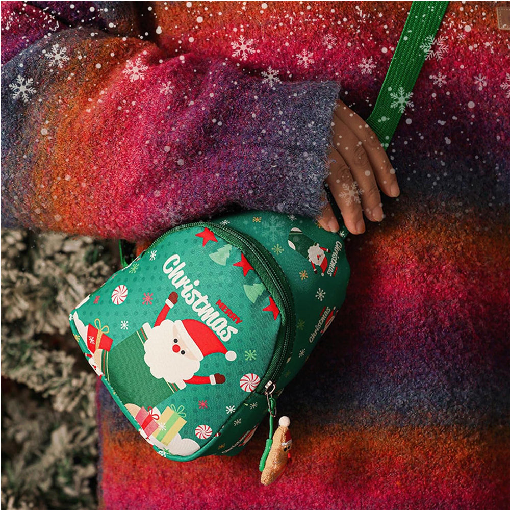 Christmas Sling Backpack Purse - Festive Gift Bag for Holidays