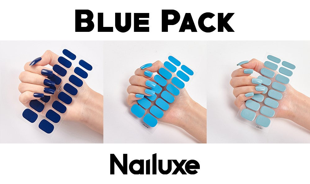 Solid Color Nail Art Wraps - 16 Piece Adhesive Nail Stickers Set