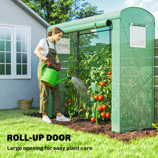 Garden Bed with Mini Greenhouse - Waterproof PE Cover