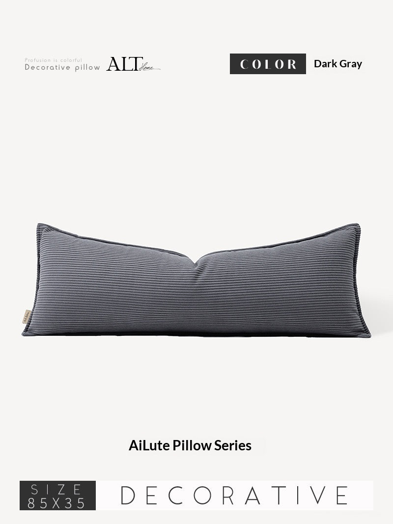High-End Corduroy Sofa Cushion Set - Rectangular Throw Pillow with Cover & Insert