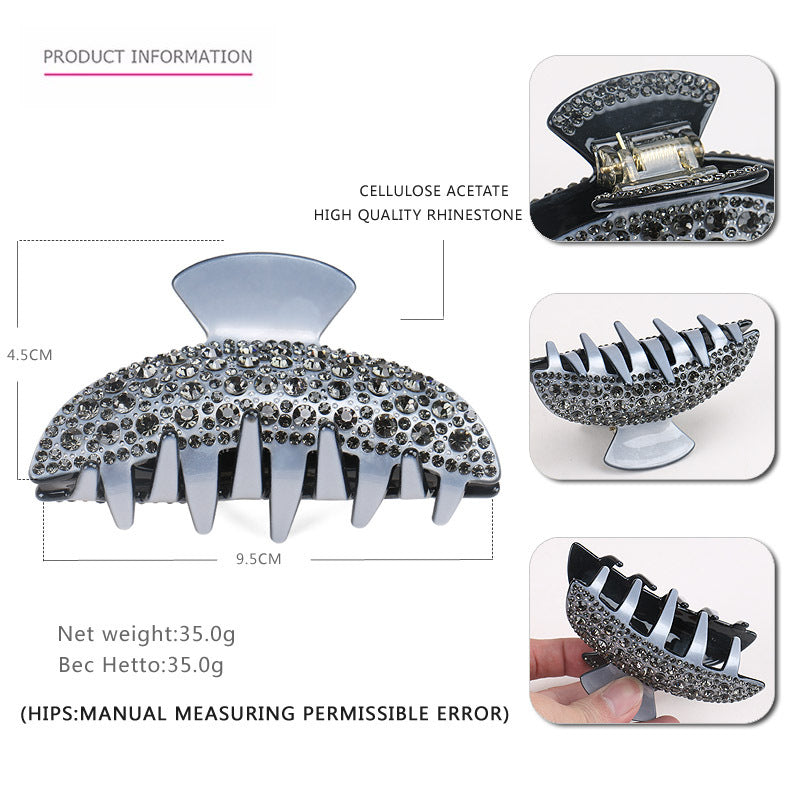 Vintage Rhinestone Cellulose Acetate Barrettes