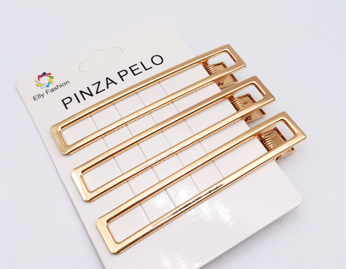 Hollow Duckbill Square Hair Clip Alloy Hair Accessory for Styling