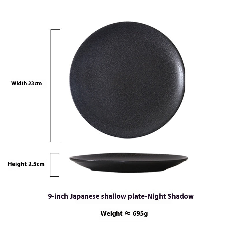 Japanese Ceramic Shallow Plate - 9 or 10 Inch Kitchen Dinnerware - Multiple Colors