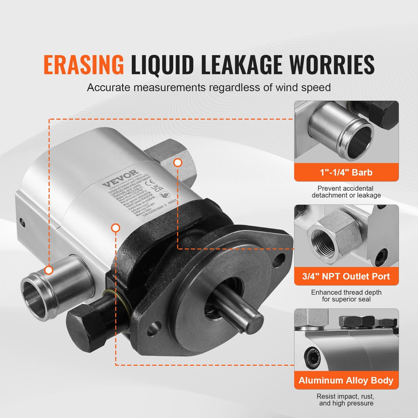 Hydraulic Log Splitter Pump Kit 22 GPM 4000 PSI 2 Stage Aluminum Gear Pump with Valve & Base
